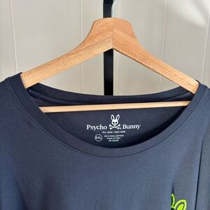 Psycho Bunny Egremont Navy Graphic Long Sleeve Tee Men’s 6XL Pima Cotton
